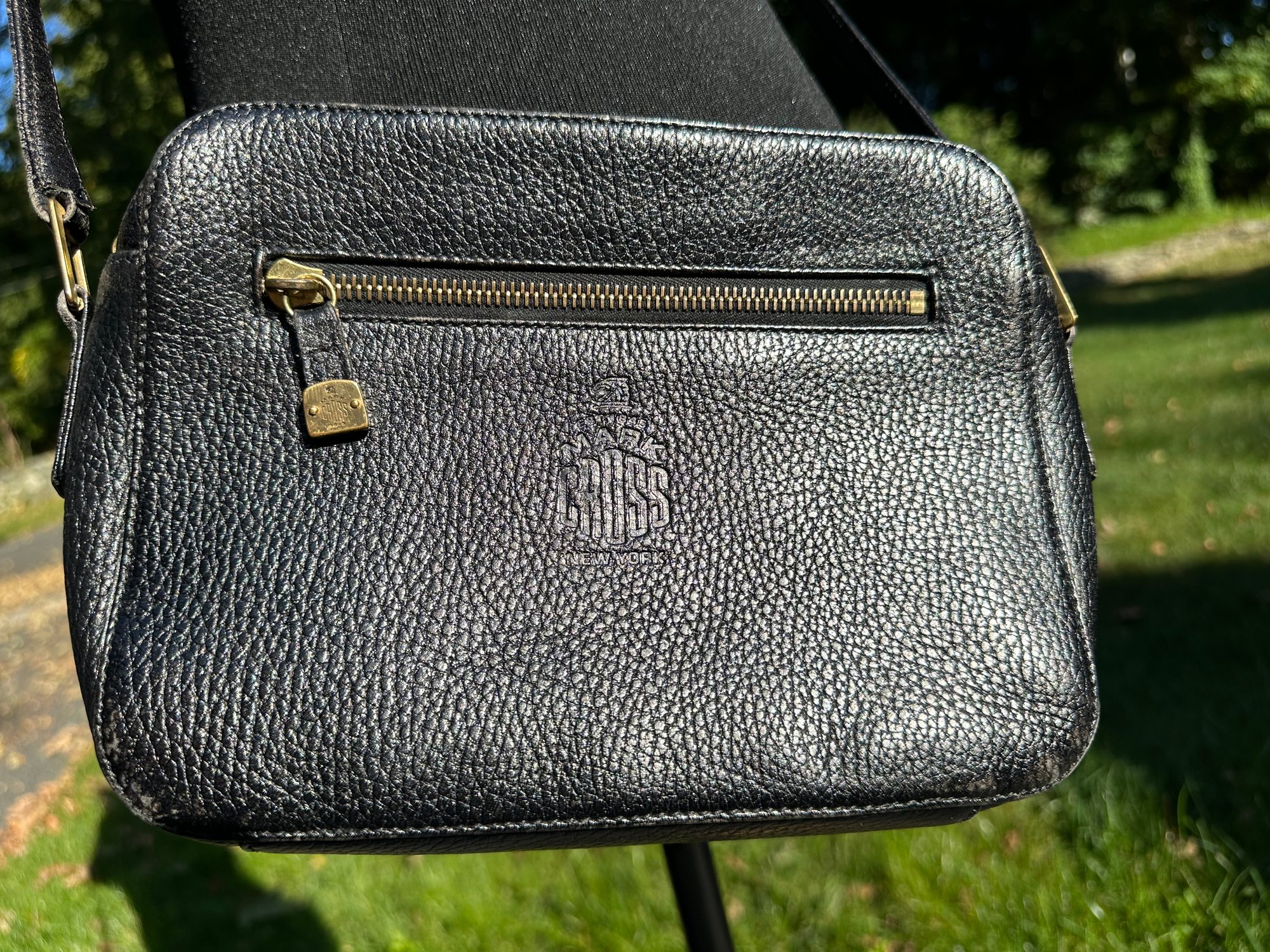 Vintage Mark Cross black leather backpack Vintage Mark Cross Black Leather Crossbody Handbag main image 3