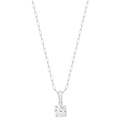 1 Cttw Lab-Grown Diamond Round Solitaire Pendant In .925 Sterling Silver - Prestige Collection