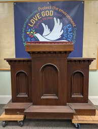 Old Mahogany Church Podium / Lecturn