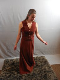 Vintage 4 Piece Set John Meyer  Brown/Rust Color Velvet Suit