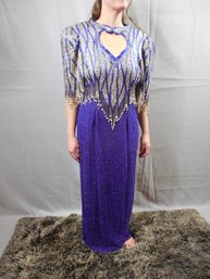 Full Length Formal Beaded Dress