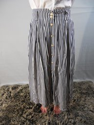 Vintage Mondi Pinstripe Maxi Skirt Maide In Germany