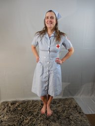 Vintage Red Cross Nurse Uniform  Tag Marked Hoover NY, NY
