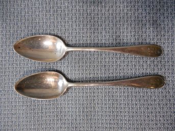 Sterling Silver 2 Gorham / Bigelow Kennard Small Teaspoons 1.2 Ounces / 34 Grams