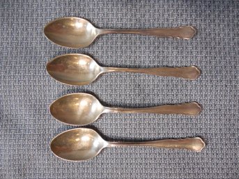 Sterling Silver 4 Hallmarked Demitasse Spoons 1.76 Ounces / 50 Grams