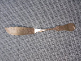 Sterling Silver - F A Durgin St Louis, MO Bright Cut Butter Knife 1.06 Ounces / 30 Grams