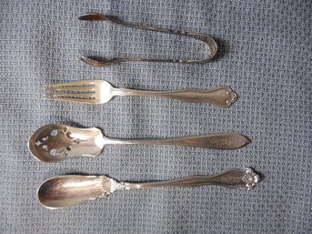 Sterling Silver - Lot Of 4 Small Serving Pieces 2.65 Ounces / 74 Grams