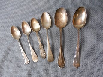 Sterling Silver - Lot Of Various Size Spoons 7.34 Ounces /208 Grams
