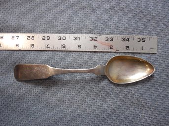 Coin Silver - Large Spoon Hilderburn Philadelphia  1.9 Ounces /54 Grams