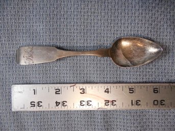 Coin Silver - Spoon  J Shaffner .56 Ounces / 16 Grams