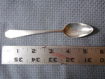 Coin Silver - Spoon  Illeg. Marked E. Bu.....?  .32 Ounces / 9 Grams