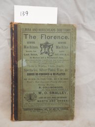 Antique Book Titled History Of Elmira, Horseheads And The Chemung Valley, Great Advertising