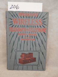 Book Operators Wireless Telegraph And Telephone Hand-Book By Victor H. Laughter. Copyright 1918