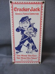Vintage Cracker Jack Enameled Sign