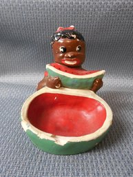 Early 20th Century Black Americana Chalkware Pin Dish