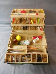 Vintage Plano Tackle Box Full Of Fishing Lures & Related