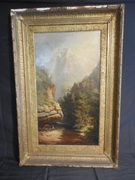 Large 19th Century Original Oil Painting In Style Of Thomas Hill - Northwest / CA Scene ?