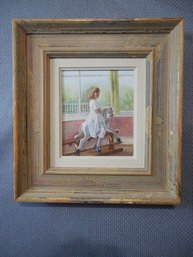 Mary Carter - Very Fine Original Oil Painting 'Ride A Cock Horse'  Richard Hagen Galley Label