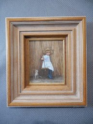 Mary Carter - Very Fine Original Oil Painting 'Rosie & Oliver'  Richard Hagen Galley Label