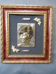 PRINCESS DIANA Memorial Cameo Sculpture Framed 925 Silver