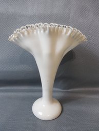 Tall Fenton Flared Silver Crest Vase
