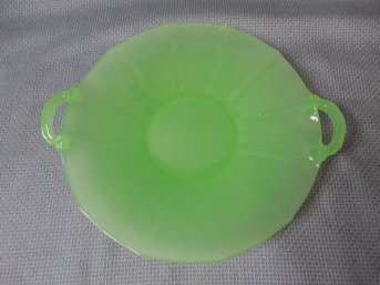 Fenton 2-Handled Jadeite Cake Plate