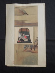 Japanese Woodblock Print 'Lady Murasaki' By Ogata Korin