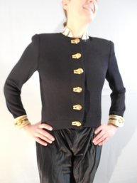 St John Collection By Marie Gray - Knit Jacket - Marked Size P (fits Like 4)