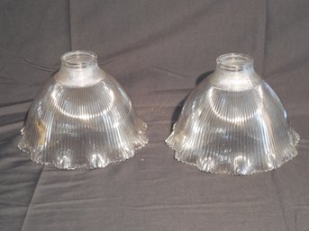 Pair Of Vintage Holophane Lampshades
