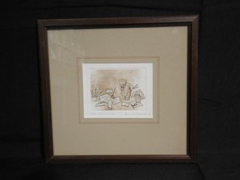 Original Engraving Of Winnie The Pooh - Artist-Signed Numbered 15/50