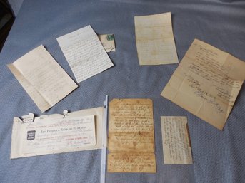 Lot Of Antique Letters And Other Miscellaneous Ephemera