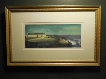 Steve (Stephen) Hawley (Born 1950) Original Painting - Ocean Side Church