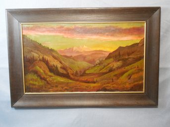 Howard Alpheus Streight (1836 - 1912) Large Original Luminist Landscape Oil Painting