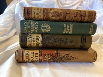 Poetry Collections Includes Whittier's Songs, Victorian Poets, Etc.