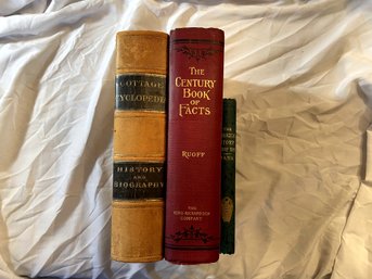 3 Antique Reference Books - History, Biography, Geology, Etc.