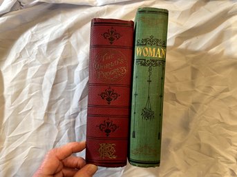 2 Antique Books On Civilization And Progress.