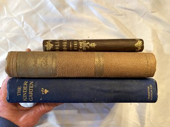 3 Antique Books Related To Childhood Education.