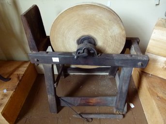 Foot Powered Grinding Wheel / Sharpening Stone By Keystone No.3   Pat Oct 15, 1866