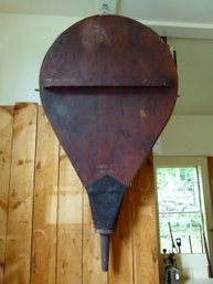 Massive Red Painted Foundry / Blacksmith's Bellows  74' Long X 40' Wide