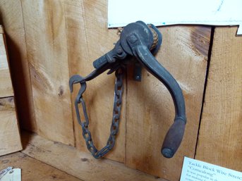 Circa 1888 Come Along Type Winch