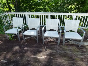Set Of 4 Very Nice Quality Brown Jordan Modern Style Patio Chairs