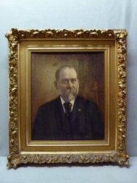 Beautiful Antique Frame Opening 20 X 24' With Portrait Of A Mason