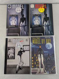 4 Comic Books - Model By Day By Kevin J Taylor No 1 & No 1 Variant, No 2 1990 & 1994 First Printing Book