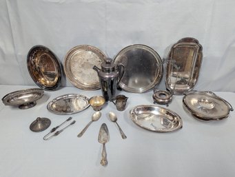 Large Lot Of Silver Plate Items