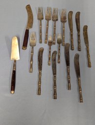 Partial Set Of Brass Flatware Made In Thailand