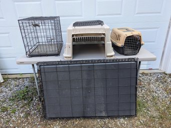 Lot Of 4 Pet Carriers / Crates  Small To Very Large