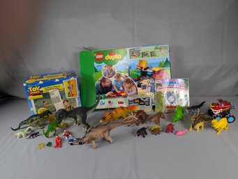 Toy Lot  Dinosaurs, Lego Duplo Set & Toy Story Learn To Swim Set