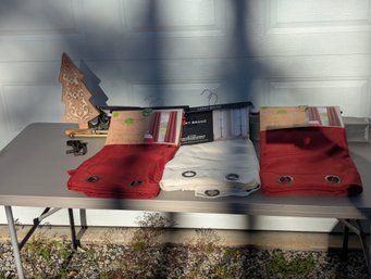 Lot Of New Curtains & Rods