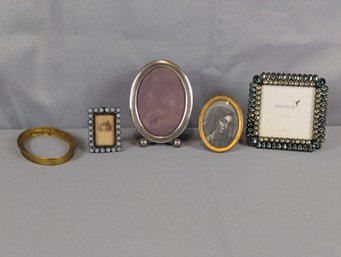 Lot Of Miniature Frames Including An Oval Sterling Silver Example