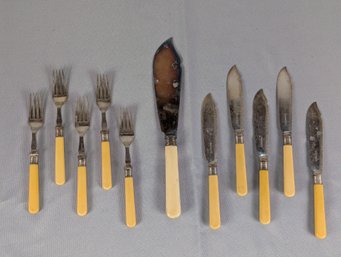 Antique Possibly Sheffield England Fish Serving Set